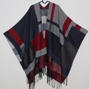 Eleganz - karierter Poncho