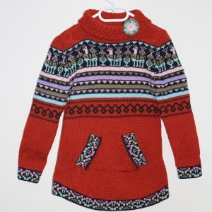 Klassiker - Pullover mit geschlossenem Kragen Ziegelroter