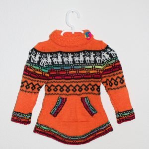 Klassiker - Pullover mit geschlossenem Kragen orange