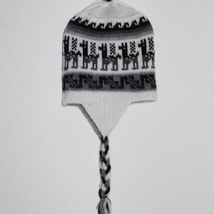 Klassiker - Weißer Mütze mit Alpaka-Motiv